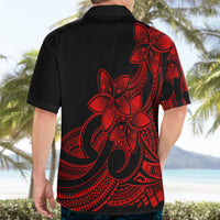 Polynesian Pride Plumeria Flowers Hawaiian Shirt Polynesian Tribal Red Vibe - Wonder Print Shop