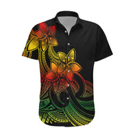 Polynesian Pride Plumeria Flowers Hawaiian Shirt Polynesian Tribal Reggae Vibe - Wonder Print Shop