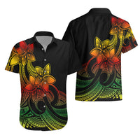 Polynesian Pride Plumeria Flowers Hawaiian Shirt Polynesian Tribal Reggae Vibe - Wonder Print Shop