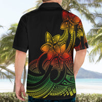 Polynesian Pride Plumeria Flowers Hawaiian Shirt Polynesian Tribal Reggae Vibe - Wonder Print Shop
