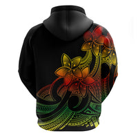 Polynesian Pride Plumeria Flowers Hoodie Polynesian Tribal Reggae Vibe - Wonder Print Shop