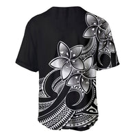 Polynesian Pride Plumeria Flowers Baseball Jersey Polynesian Tribal White Vibe LT9 - Wonder Print Shop