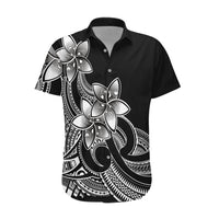 Polynesian Pride Plumeria Flowers Hawaiian Shirt Polynesian Tribal White Vibe - Wonder Print Shop
