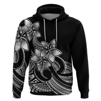 Polynesian Pride Plumeria Flowers Hoodie Polynesian Tribal White Vibe - Wonder Print Shop