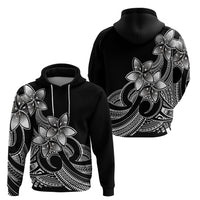Polynesian Pride Plumeria Flowers Hoodie Polynesian Tribal White Vibe - Wonder Print Shop