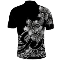Polynesian Pride Plumeria Flowers Polo Shirt Polynesian Tribal White Vibe - Wonder Print Shop