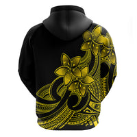 Polynesian Pride Plumeria Flowers Hoodie Polynesian Tribal Yellow Vibe - Wonder Print Shop