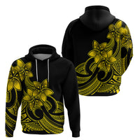 Polynesian Pride Plumeria Flowers Hoodie Polynesian Tribal Yellow Vibe - Wonder Print Shop