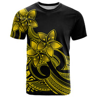 Polynesian Pride Plumeria Flowers T Shirt Polynesian Tribal Yellow Vibe - Wonder Print Shop