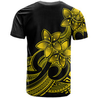 Polynesian Pride Plumeria Flowers T Shirt Polynesian Tribal Yellow Vibe - Wonder Print Shop