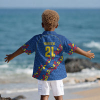 DR Congo Kopo ya Mokili Custom Kid Hawaiian Shirt Kuba Kingdom Pattern Edition LT9