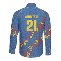 DR Congo Kopo ya Mokili Custom Long Sleeve Button Shirt Kuba Kingdom Pattern Edition