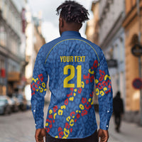 DR Congo Kopo ya Mokili Custom Long Sleeve Button Shirt Kuba Kingdom Pattern Edition