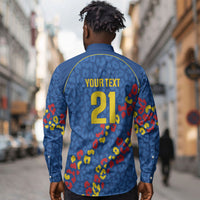 DR Congo Kopo ya Mokili Custom Long Sleeve Button Shirt Kuba Kingdom Pattern Edition