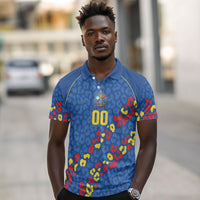 DR Congo Kopo ya Mokili Custom Polo Shirt Kuba Kingdom Pattern Edition
