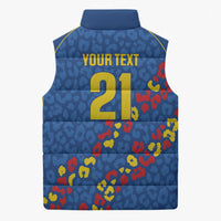 DR Congo Kopo ya Mokili Custom Sleeveless Puffer Jacket Kuba Kingdom Pattern Edition