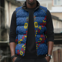 DR Congo Kopo ya Mokili Custom Sleeveless Puffer Jacket Kuba Kingdom Pattern Edition