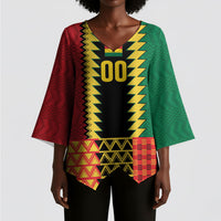 Ghana Wiase Kuruwa Custom Kimono Sleeve Blouse Kente Pride Edition