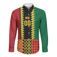 Ghana Wiase Kuruwa Custom Long Sleeve Button Shirt Kente Pride Edition