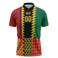 Ghana Wiase Kuruwa Custom Zipper Polo Shirt Kente Pride Edition