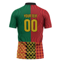 Ghana Wiase Kuruwa Custom Zipper Polo Shirt Kente Pride Edition