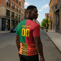 Ghana Wiase Kuruwa Custom Zipper Polo Shirt Kente Pride Edition