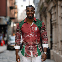 Morocco Yalla Vamos 2026 Custom Long Sleeve Button Shirt Zellige Mosaic Edition