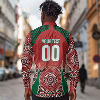 Morocco Yalla Vamos 2026 Custom Long Sleeve Button Shirt Zellige Mosaic Edition