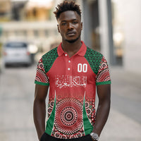 Morocco Yalla Vamos 2026 Custom Polo Shirt Zellige Mosaic Edition