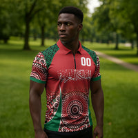 Morocco Yalla Vamos 2026 Custom Zipper Polo Shirt Zellige Mosaic Edition