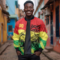 Senegal Kappu Adduna Custom Sleeve Zip Bomber Jacket Teranga Textile Edition
