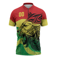 Senegal Kappu Adduna Custom Zipper Polo Shirt Teranga Textile Edition
