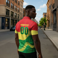 Senegal Kappu Adduna Custom Zipper Polo Shirt Teranga Textile Edition