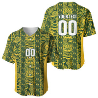 South Africa Indebe Yomhlaba Custom Baseball Jersey Ndebele Art Gold Edition