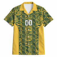 South Africa Indebe Yomhlaba Custom Hawaiian Shirt Ndebele Art Gold Edition