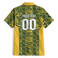 South Africa Indebe Yomhlaba Custom Hawaiian Shirt Ndebele Art Gold Edition