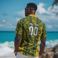 South Africa Indebe Yomhlaba Custom Hawaiian Shirt Ndebele Art Gold Edition LT9