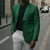 South Africa Indebe Yomhlaba Custom Blazer Ndebele Art Green Edition
