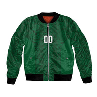 South Africa Indebe Yomhlaba Custom Bomber Jacket Ndebele Art Green Edition