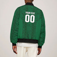 South Africa Indebe Yomhlaba Custom Bomber Jacket Ndebele Art Green Edition