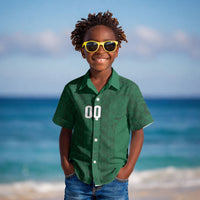 South Africa Indebe Yomhlaba Custom Kid Hawaiian Shirt Ndebele Art Green Edition