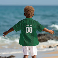 South Africa Indebe Yomhlaba Custom Kid Hawaiian Shirt Ndebele Art Green Edition