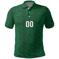 South Africa Indebe Yomhlaba Custom Polo Shirt Ndebele Art Green Edition