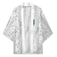 South Africa Indebe Yomhlaba Custom Kimono Ndebele Art White Edition