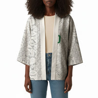 South Africa Indebe Yomhlaba Custom Kimono Ndebele Art White Edition