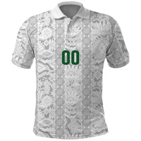 South Africa Indebe Yomhlaba Custom Polo Shirt Ndebele Art White Edition