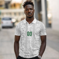 South Africa Indebe Yomhlaba Custom Polo Shirt Ndebele Art White Edition