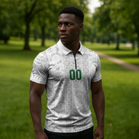 South Africa Indebe Yomhlaba Custom Zipper Polo Shirt Ndebele Art White Edition