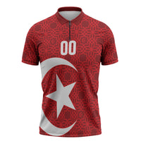 Tunisia Custom Zipper Polo Shirt Carthage Heritage Edition
