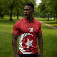 Tunisia Custom Zipper Polo Shirt Carthage Heritage Edition